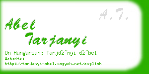 abel tarjanyi business card
